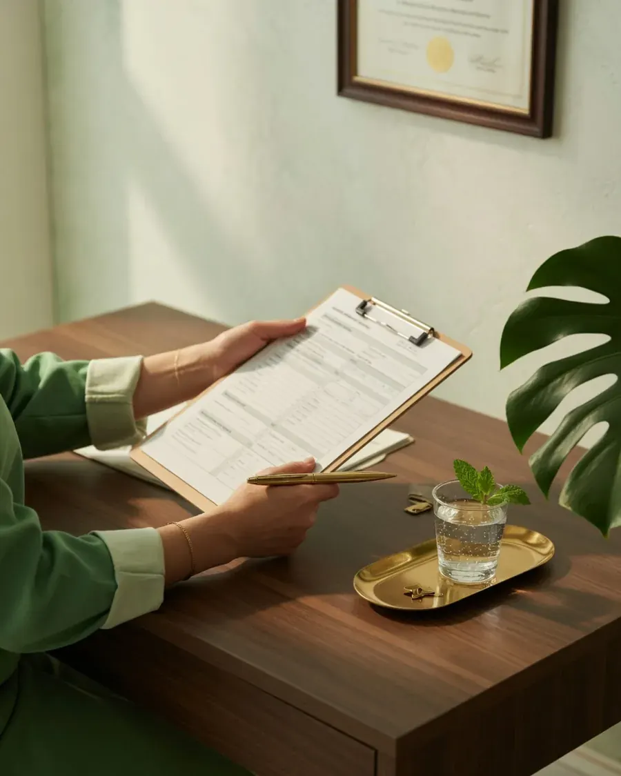 Wellness consultation before a massage at Zenora Spa Lahore